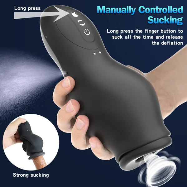 Handheld Blowjob Male Masturbator - Vacuum Sucking Penis Masturbation Vibrator Sex Toys for Men