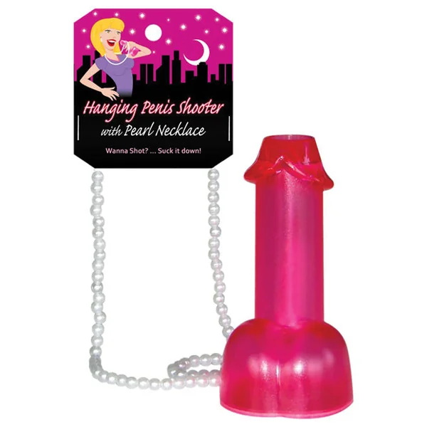 Hanging Penis Shooter W-pearl Necklace