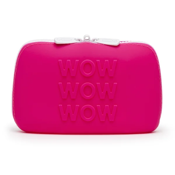 HAPPY RABBIT WOW SMALL PINK SILICONE ZIP STORAGE BAG