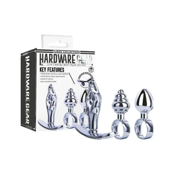 HARDWARE GEAR METAL BUTT PLUG KIT