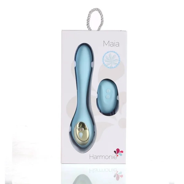 Harmonie Rechargeable Remote Silicone Bendable Vibrator -Teal