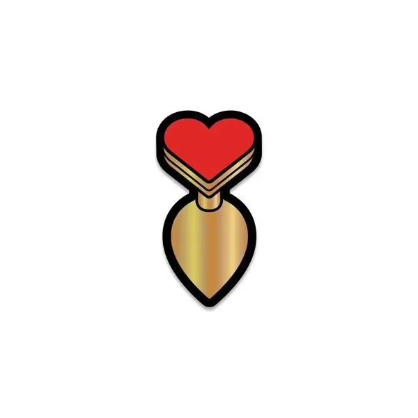 Heart Butt Plug Enamel Pin