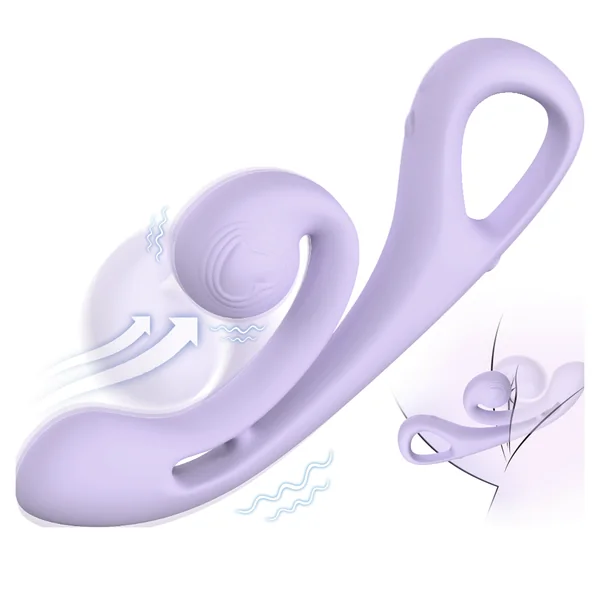Heart Touch Rabbit Vibrator-Purple