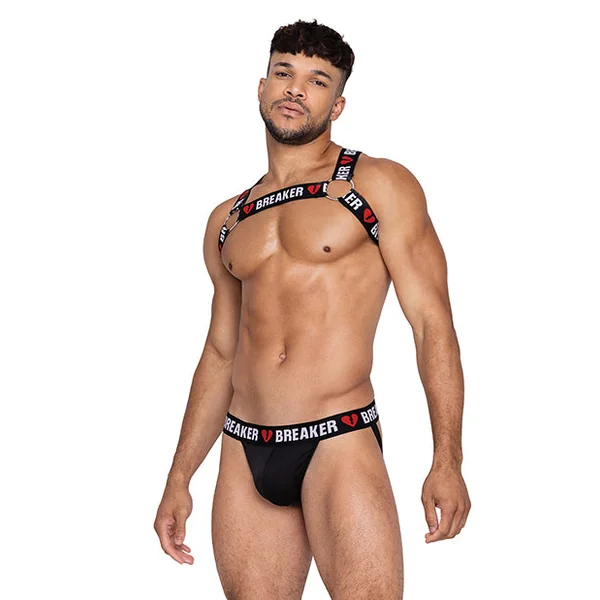 Heartbreaker Harness W/large O-ring Detail Black/red