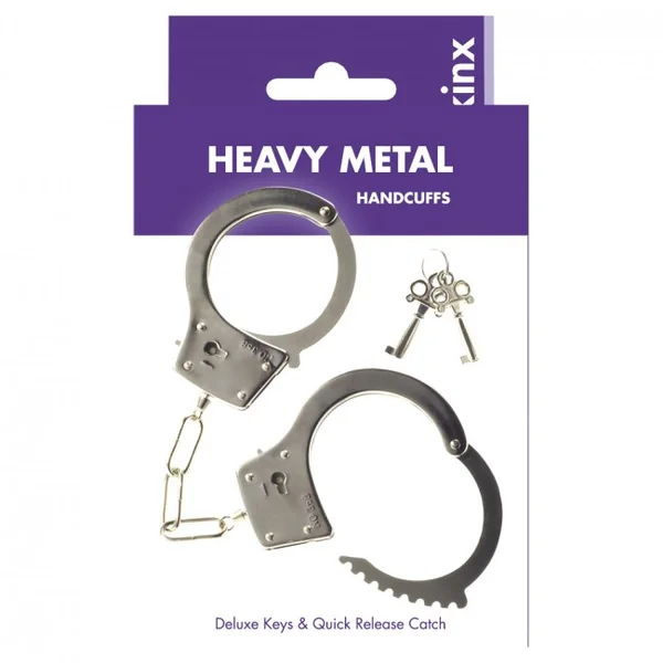 Heavy Metal Handcuffs Silver OS
