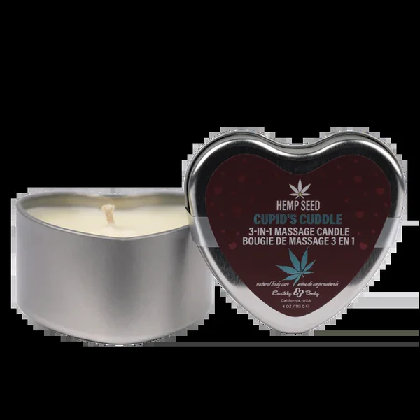 Hemp Seed 3 in 1 Massage Candle Cupids Cuddle 4oz by Earthly Body