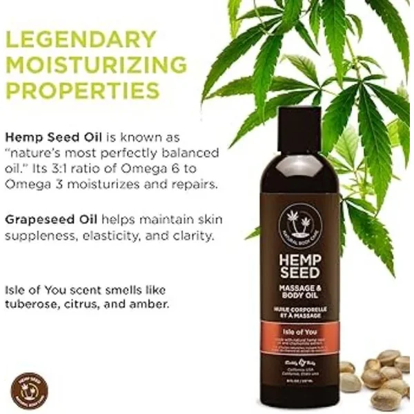Hemp Seed Massage Oil Isle Of You 8oz