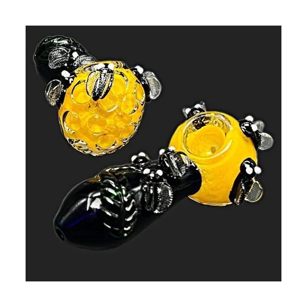 Honey Bee On Head Fancy Hand Pipe