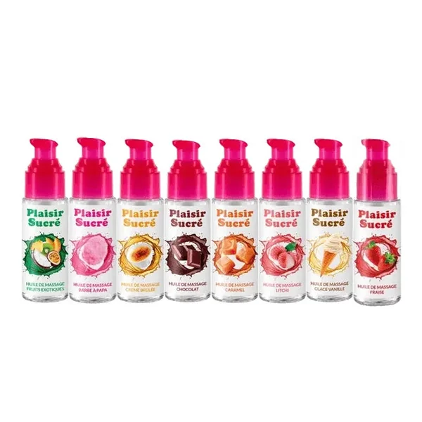 Huile de Massage Gourmande - Plaisir Sucré | 8 Edible Sweet Aromas