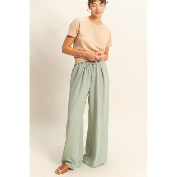 HYFVE Elasticized Waist Wide Leg Pants