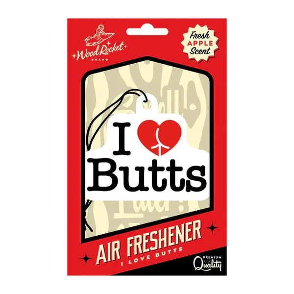 I Love Butts Freshner by Wood Rocket
