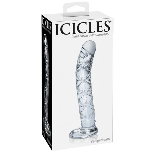 Icicles No. 60 Hand Blown Glass G Spot Dong – Clear