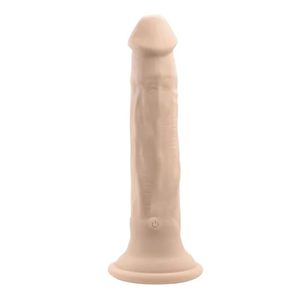 In Thrust We Trust Rechargeable Silicone Dildo with Remote Control – Vanilla