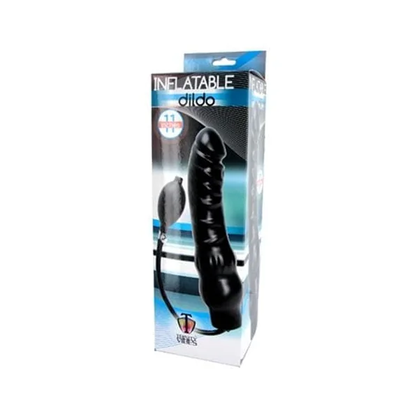 Inflatable 11 Inch Super Dong - Black