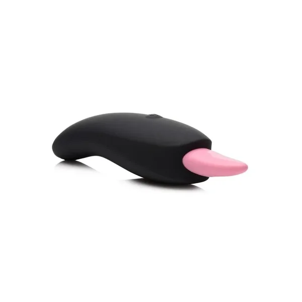 Inmi Luscious Licker 7X Rechargeable Silicone Licking Tongue Clitoral Stimulator – Black/Pink