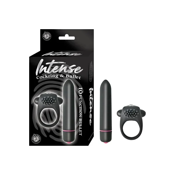Intense Cockring & Bullet – Black