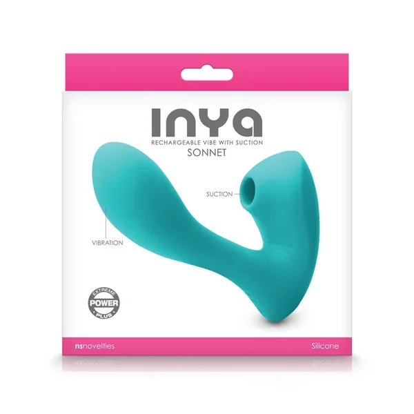 INYA Sonnet Rechargeable Silicone Vibrating Dual Stimulator with Air Pulse