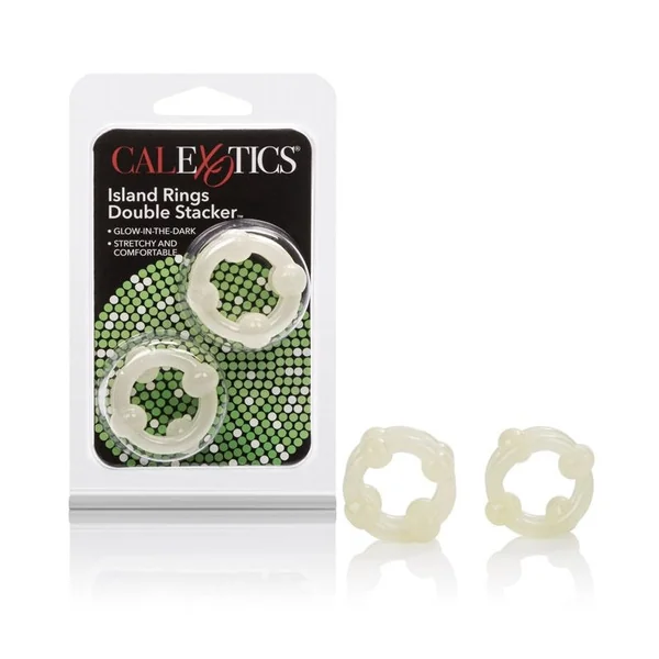 Island Ring Double Stacker Cock Rings 2pk by Cal Exotics