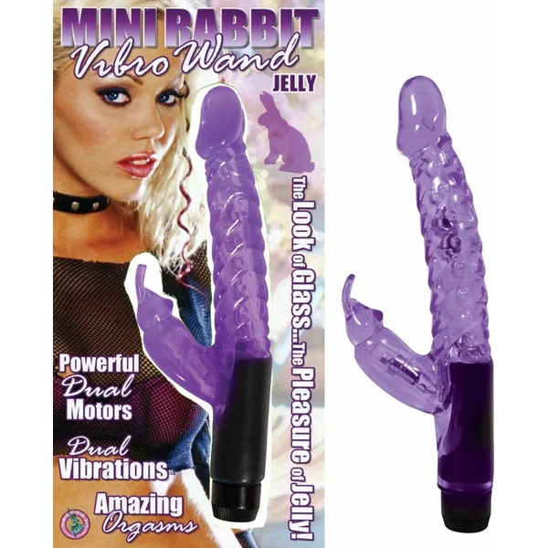 JELLY MINI RABBIT VIBRO WAND PURPLE