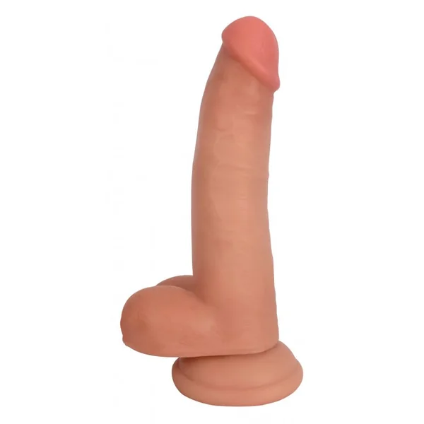 JOCK BARESKIN 8IN VANILLA DILDO W/ BALLS