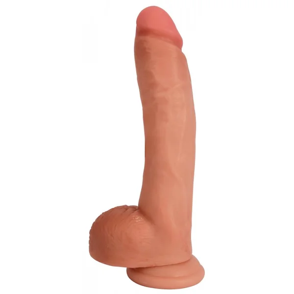 JOCK BARESKIN 9IN VANILLA DILDO W/ BALLS