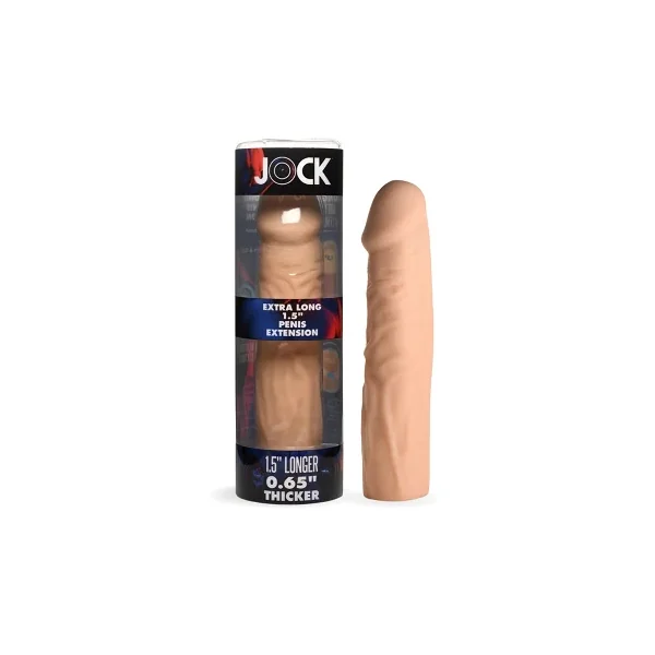 JOCK Extra Long 1.5″ Penis Extension Sleeve- Light