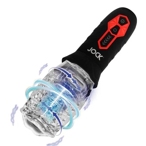 JOCK SPINNING & VIBRATING MASTURBATOR