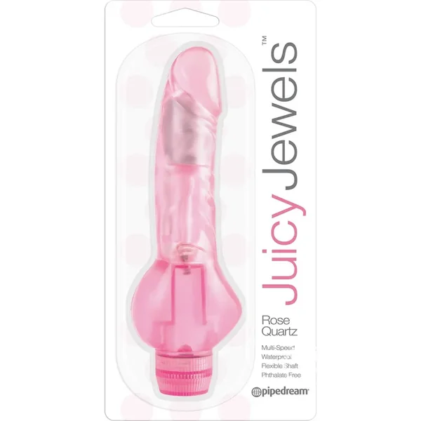 Juicy Jewels Rose Quartz G Spot Vibrator Waterproof Pink