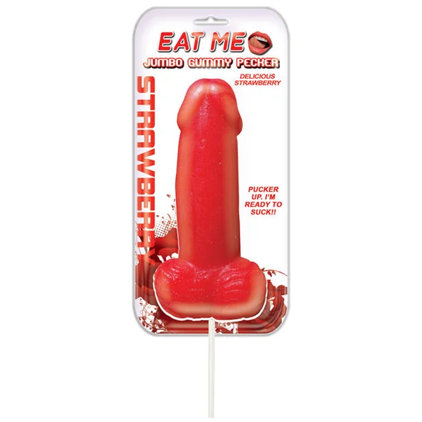 Jumbo Gummy Cock Pop - Strawberry