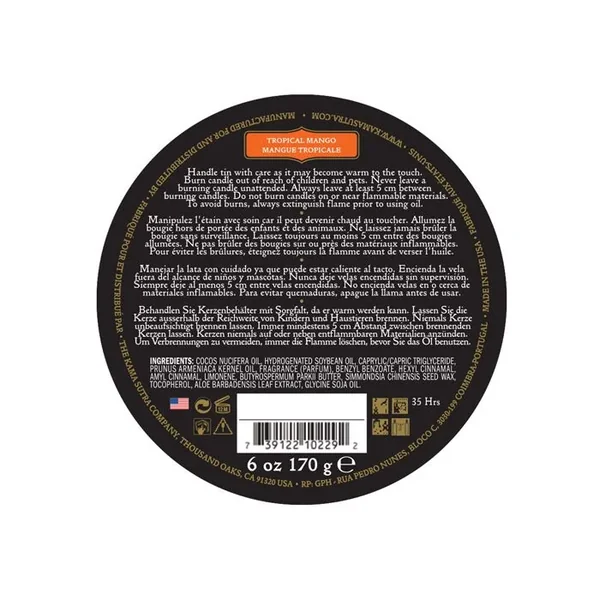 Kama Sutra Ignite Massage Soy Candle – Tropical Mango