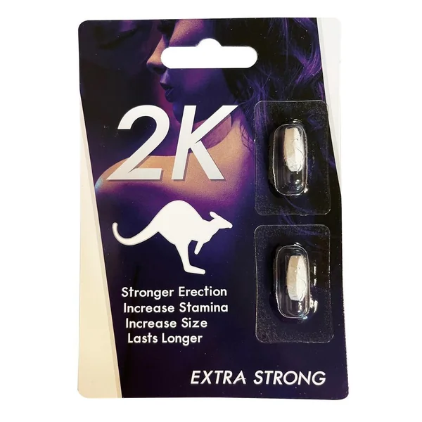 Kangaroo 2k - White - Extra Strong - 30 Count Display - 2ct Blister