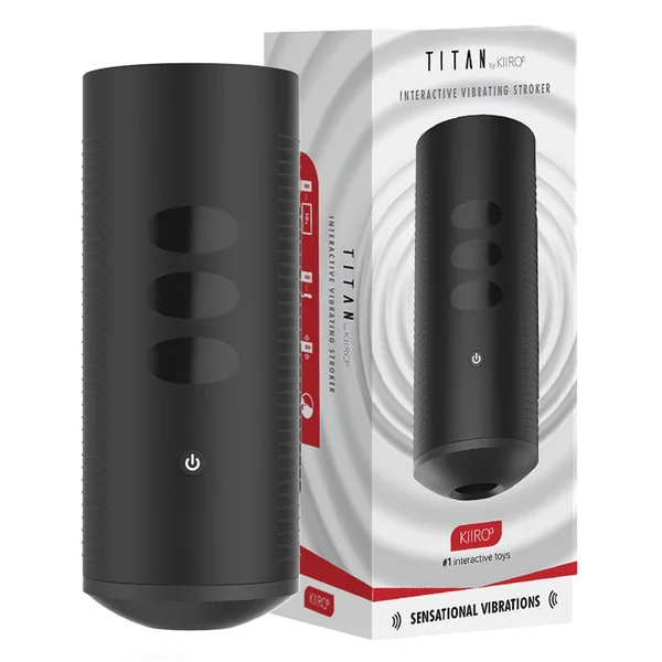 Kiiroo Titan Interactive Vibrating Stroker - Black
