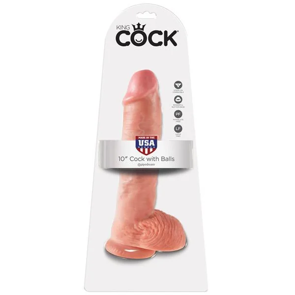 King Cock 10" Cock W/Balls