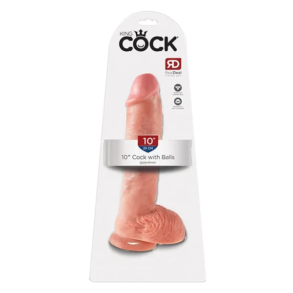 King Cock 10″ Cock w/Balls – Flesh