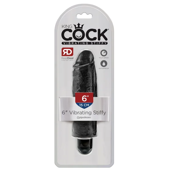 King Cock 6" Vibrating Stiffy - Black