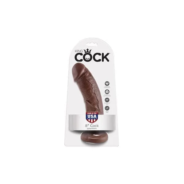 King Cock 8-Inch Cock Brown