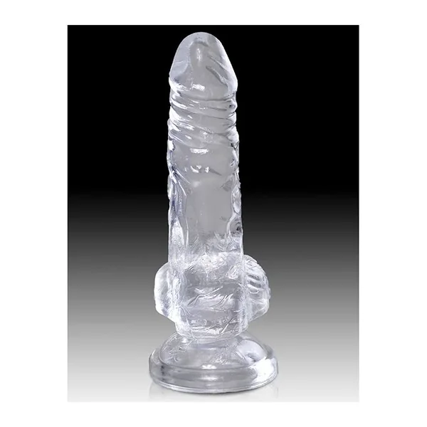 King Cock Clear 4″ Cock w/Balls