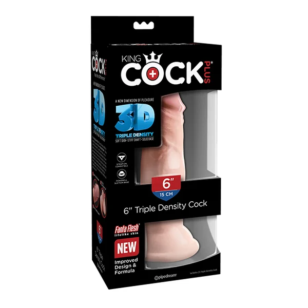 KING COCK PLUS 6 IN TRIPLE DENSITY COCK LIGHT