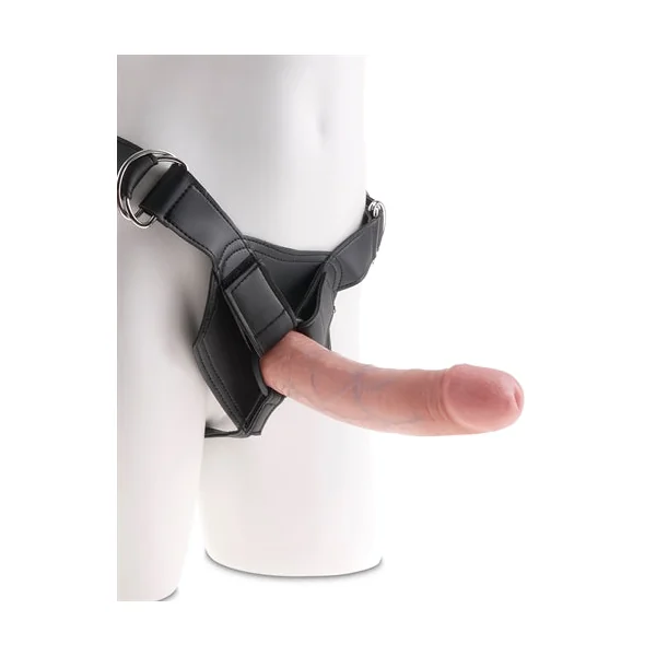 King Cock Strap on Harness With 8 Inch Cock - Flesh