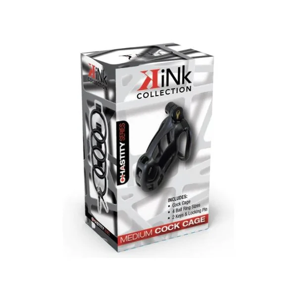 Kink Locking Cock Chastity Cage Medium by Kink Collection