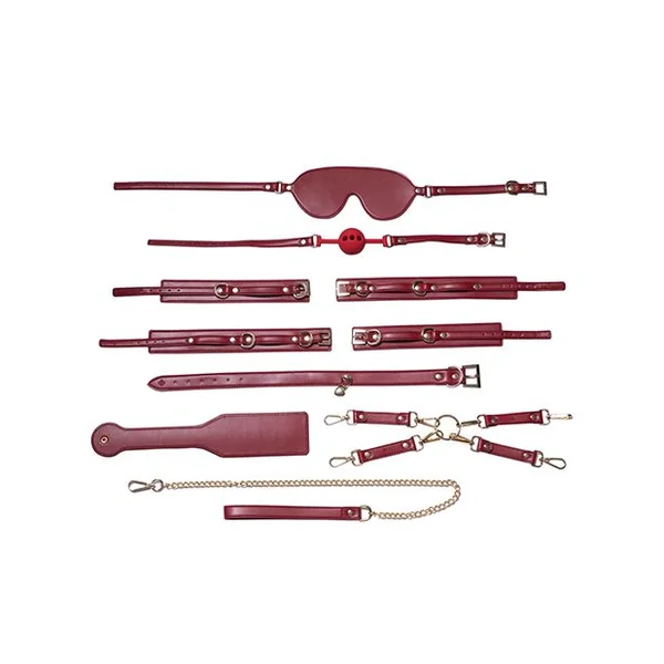Kinky Play Box Red Passion 8 Piece Bondage Kit