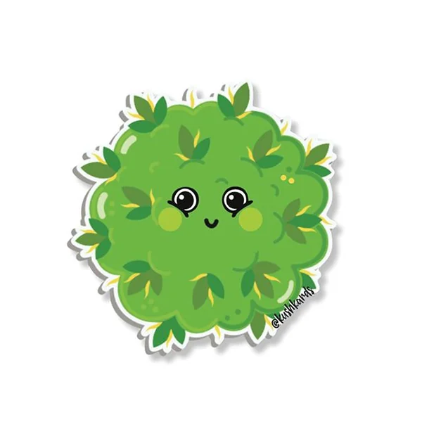 Kush Kards Cute Kush On You Bud Sticker