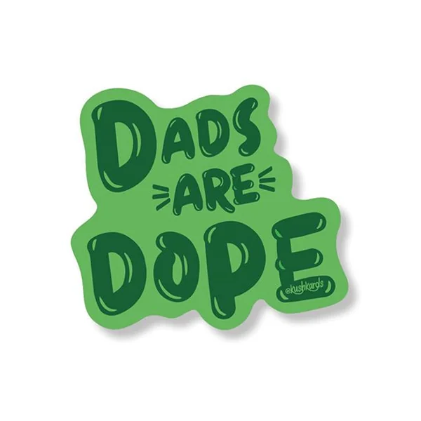 Kush Kards Dads Are Dope Sticker