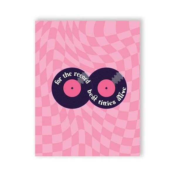 Kush Kards For the Record Best Titties Alive Greeting Card