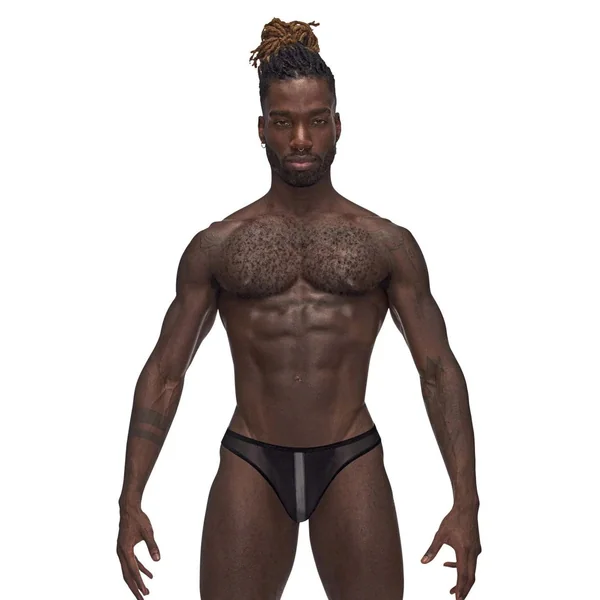 Landing Strip Bikini Brief - XL - Black
