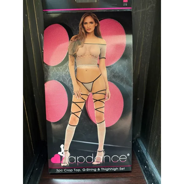 Lapdance 3pc Crop top, G-String & Thigh high