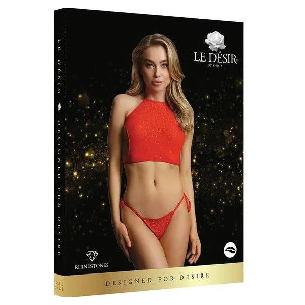 Le Desir Festive Rhinestone Top & Thong by Shots
