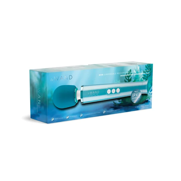 Le Wand Dive Submersible & Rechargeable Vibrating Massager - Blue