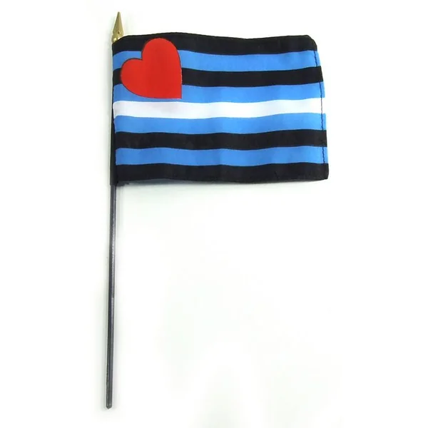 LEATHER STICK 4 X 6 FLAG