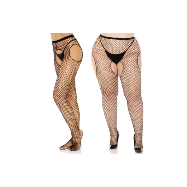 Leg Avenue 1405/Q The Grey Industrial Net Suspender Hose